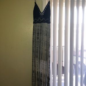 Beautiful long dress for sale! Crochet and tie dye